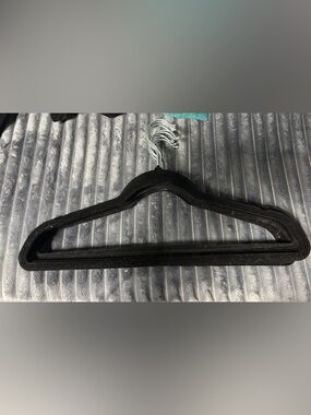 Velvet Non-Slip Black Clothing Hangers - Set